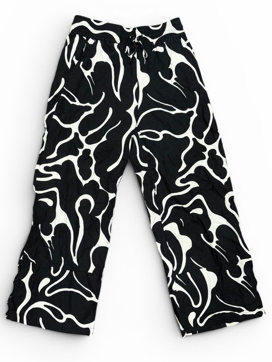 Sam Edelman Pants - Sam Edelman Black & White Swirl Wide-Leg Pants